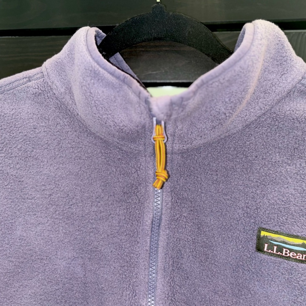 L.L. Bean Lavender Fleece Vest XXL - Picture 3 of 6